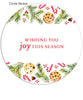 Cookies and Candy Canes 7x5 Folded Luxe Card, Address Label and Circle Sticker