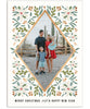 Diamond Tapestry 5x7 Folded Card, Address Label and Circle Sticker