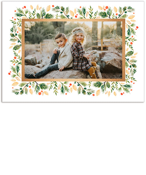 Forest Frame 7x5 Folded Card, Address Label and Circle Sticker