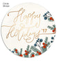Holiday Berries 5x7 Holiday Scrawl Foil Press Card, Address Label and Circle Sticker