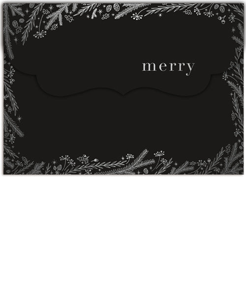 Icy Fields Collage 7x5 Folded Luxe Card, Address Label and Circle Sticker