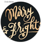 Merry Bright 7x5 Flat Card, Address Label and Circle Sticker