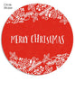 Merry Christmas Collage 8x4 Flat Card, Address Label and Circle Sticker