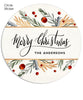 Merry Trim 7x5 Flat Card, Address Label and Circle Sticker