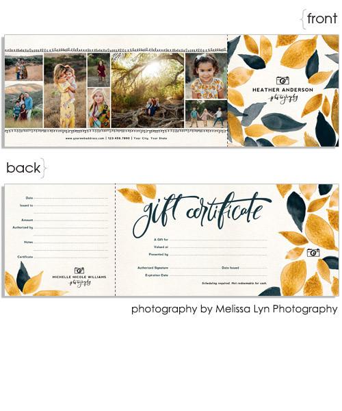 Modern Florals 12x4 Perforated Flat Card - Miller's Lab Gift Certificate