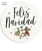 Navidad Estrellas 7x5 Feliz Navidad Foil Press Card, Address Label and Circle Sticker