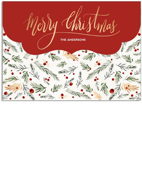 Our Best Year Yet 7x5 Top Folded Luxe Card, Address Label and Circle Sticker