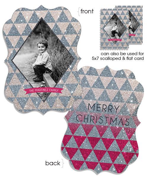 Ombre Triangles 5x7 Ornate Luxe Card