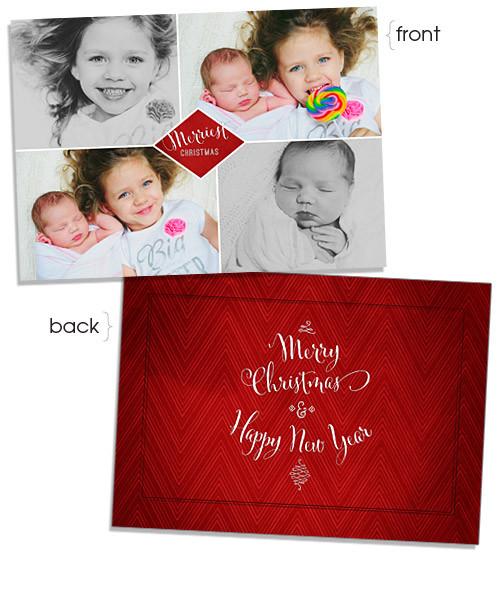 Ruby Chevron 7x5 Flat Card