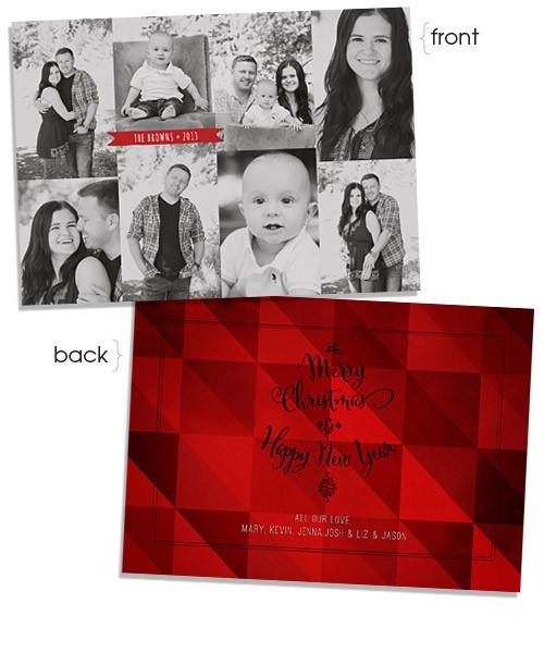 Ruby Squares 7x5 Flat Card