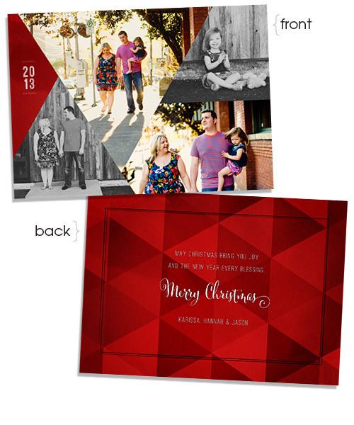 Ruby Triangles 7x5 Flat Card