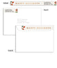 Pine Branches 7x5 Flat Card, Address Label and Circle Sticker