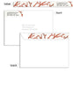 Red Warm Wishes 7x5 Flat Card, Address Label and Circle Sticker