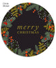 Snowy Christmas Greens 7x5 Christmas Scrawl Foil Press Card, Address Label and Circle Sticker