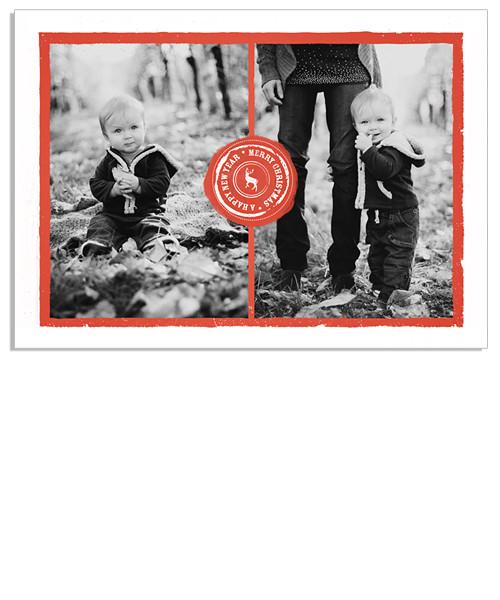 Santa's Sleigh 7x5 Flat Card