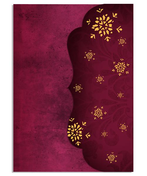 Snowfall Wishes 5x7 Side Folded Luxe Card and Address Label